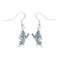 Sterling Silver Overlay Butterfly Heart Navajo Hook Dangle Earrings X10075